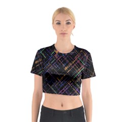 Criss-cross Pattern (multi-colored) Cotton Crop Top by LyleHatchDesign