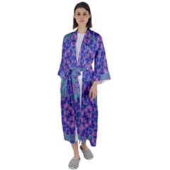 Sweet Violet Maxi Satin Kimono