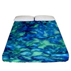 Deep Blues Fitted Sheet (california King Size)