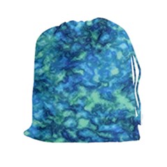 Deep Blues Drawstring Pouch (2xl) by AlkaravanCreations