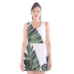 Banana Leaves Scoop Neck Skater Dress by goljakoff