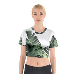 Banana Leaves Cotton Crop Top by goljakoff