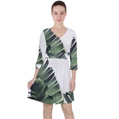 Banana Leaves Ruffle Dress by goljakoff