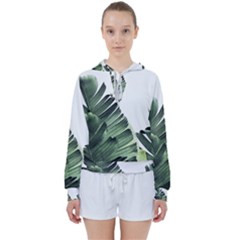 Banana Leaves Women s Tie Up Sweat by goljakoff