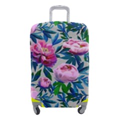 Pink Peonies Watercolor Luggage Cover (small) by SychEva