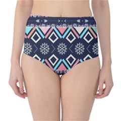 Gypsy-pattern Classic High-waist Bikini Bottoms by PollyParadise