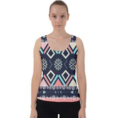 Gypsy-pattern Velvet Tank Top