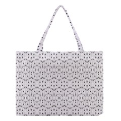 Modern Geometric Black And White Print Pattern Medium Tote Bag by dflcprintsclothing