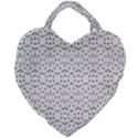 Modern Geometric Black And White Print Pattern Giant Heart Shaped Tote View2