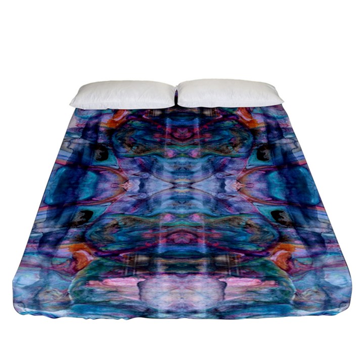 Marbled pebbles Fitted Sheet (California King Size)