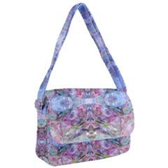 Marbled Pebbles Courier Bag by kaleidomarblingart
