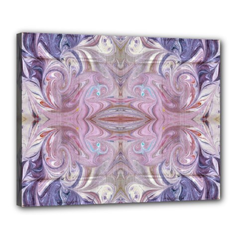 Amethyst Swirls Repeats Canvas 20  X 16  (stretched) by kaleidomarblingart