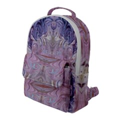 Amethyst Swirls Repeats Flap Pocket Backpack (large) by kaleidomarblingart