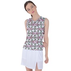 Multicolored Texture Print Pattern Women s Sleeveless Sports Top