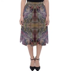 Marbling Ornate Classic Midi Skirt by kaleidomarblingart