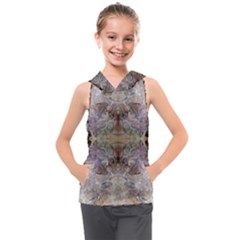 Marbling Ornate Kids  Sleeveless Hoodie by kaleidomarblingart