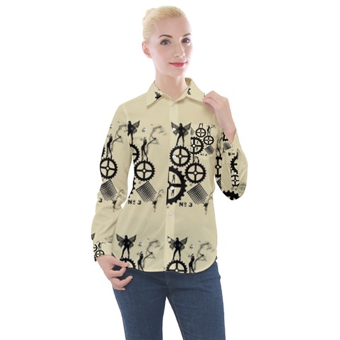 Angels Women s Long Sleeve Pocket Shirt by PollyParadise