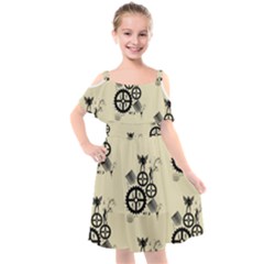 Angels Kids  Cut Out Shoulders Chiffon Dress by PollyParadise