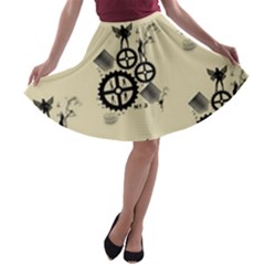 Angels A-line Skater Skirt by PollyParadise
