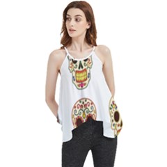 Day Of The Dead Day Of The Dead Flowy Camisole Tank Top by GrowBasket