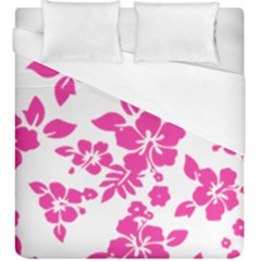 Hibiscus Pattern Pink Duvet Cover (king Size)