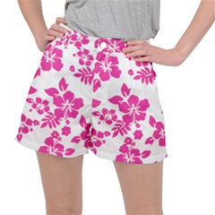 Hibiscus Pattern Pink Ripstop Shorts by GrowBasket