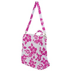 Hibiscus Pattern Pink Crossbody Backpack by GrowBasket