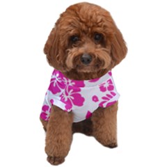 Hibiscus Pattern Pink Dog T-shirt by GrowBasket
