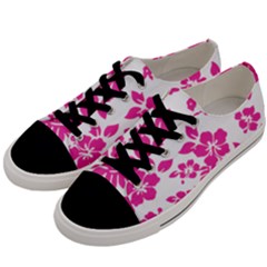 Hibiscus Pattern Pink Men s Low Top Canvas Sneakers by GrowBasket