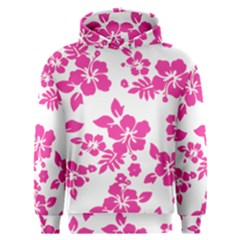 Hibiscus Pattern Pink Men s Overhead Hoodie by GrowBasket