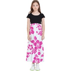 Hibiscus Pattern Pink Kids  Skirt by GrowBasket