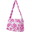 Hibiscus pattern pink Front Pocket Crossbody Bag View2