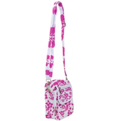 Hibiscus Pattern Pink Shoulder Strap Belt Bag by GrowBasket