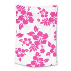 Hibiscus Pattern Pink Small Tapestry by GrowBasket