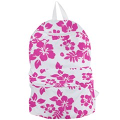 Hibiscus Pattern Pink Foldable Lightweight Backpack by GrowBasket