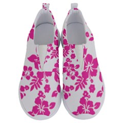 Hibiscus Pattern Pink No Lace Lightweight Shoes by GrowBasket