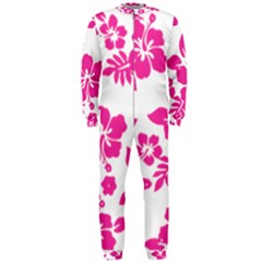 Hibiscus Pattern Pink Onepiece Jumpsuit (men)  by GrowBasket