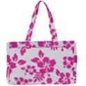 Hibiscus pattern pink Canvas Work Bag View1