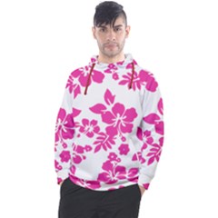 Hibiscus Pattern Pink Men s Pullover Hoodie by GrowBasket