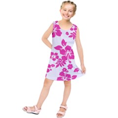 Hibiscus Pattern Pink Kids  Tunic Dress by GrowBasket