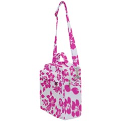 Hibiscus Pattern Pink Crossbody Day Bag by GrowBasket