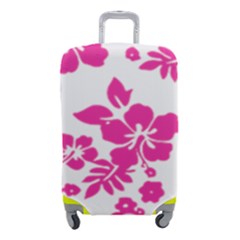 Hibiscus Pattern Pink Luggage Cover (small) by GrowBasket