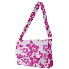Hibiscus Pattern Pink Full Print Messenger Bag (s) by GrowBasket