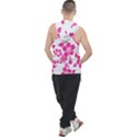 Hibiscus pattern pink Men s Sleeveless Hoodie View2