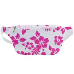 Hibiscus Pattern Pink Waist Bag  by GrowBasket