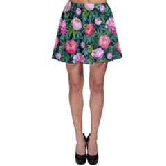 Delicate Watercolor Peony Skater Skirt by SychEva