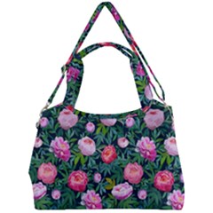 Delicate Watercolor Peony Double Compartment Shoulder Bag by SychEva