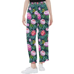 Delicate Watercolor Peony Women s Pants  by SychEva
