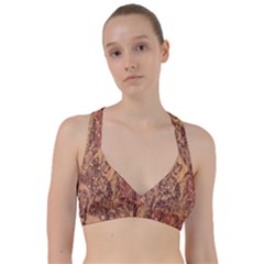 Abstract Cracked Texture Print Sweetheart Sports Bra by dflcprintsclothing