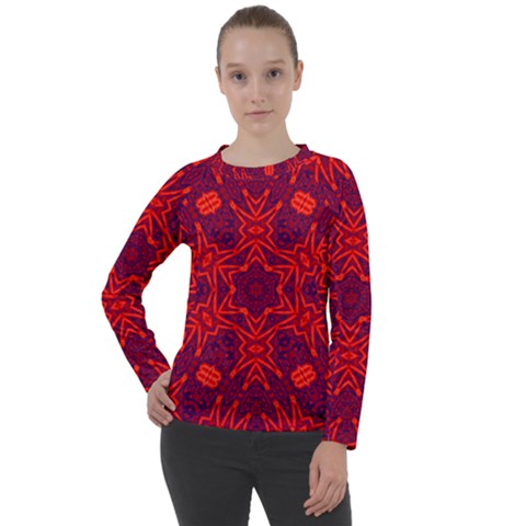 Red Rose Women s Long Sleeve Raglan Tee by LW323